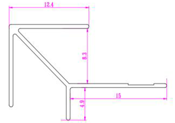 A PROFILE 3m length 8mm thickness - RG