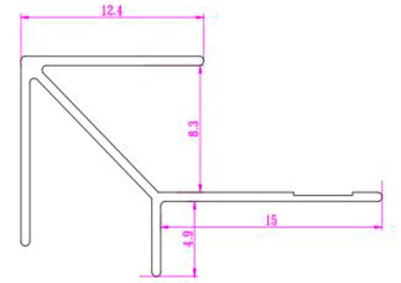 A PROFILE 3m length 8mm thickness - SLV