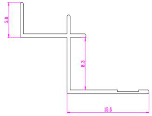 W PROFILE 3m length 8mm thickness - SLV
